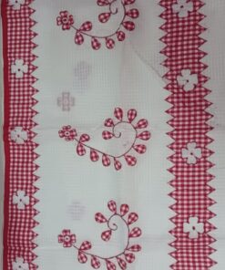 Alternative view of Resham Kota Appliqué Saree Red