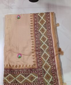 Mul Cotton Kantha Stitch Saree