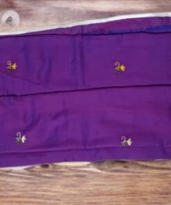 Alternative view of Cotton-Based Lambani Stitch Purple Saree