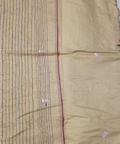 Alternative view of Cream Color Fancy Lambani Saree with Mirror Work