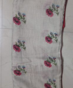 Alternative view of Beautiful Linen Digital Print Saree