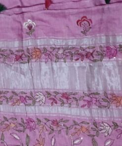 Alternative view of Linen Kantha Stitch Saree