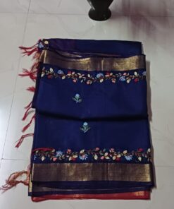Alternative view of Bhagalpuri Linen Lambani Saree
