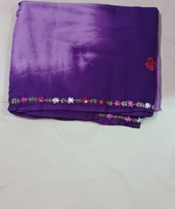Alternative view of Mul Cotton Saree with Hand Stitch Work